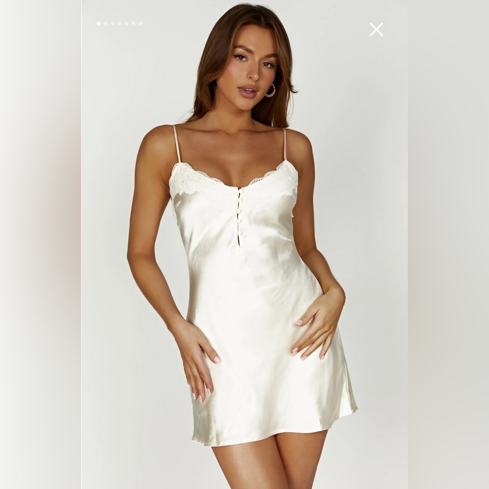 Vesta Lace Satin Dress